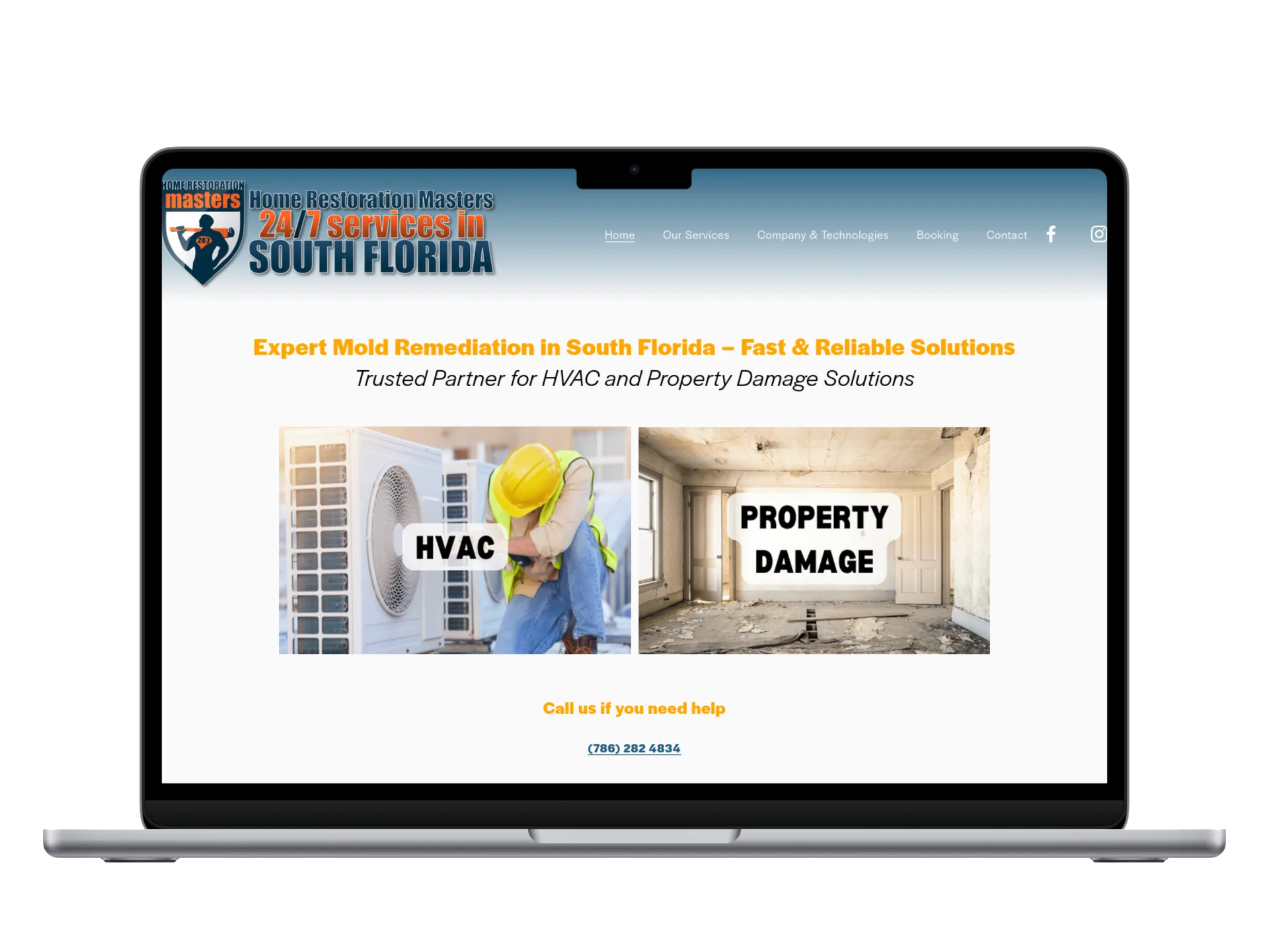 Restoration referencia weboldal képernyőkép
